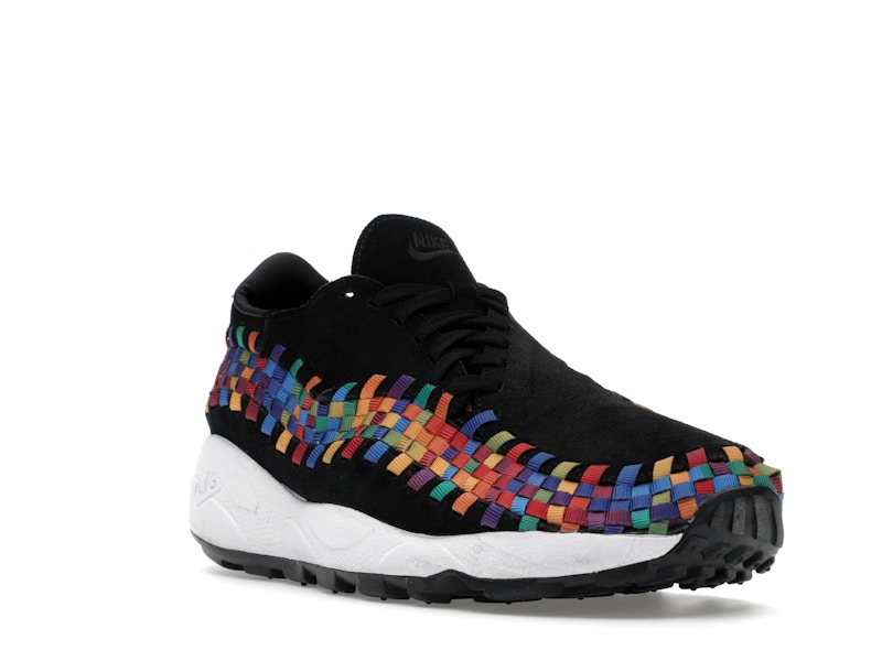 Nike Air Footscape Woven Black Rainbow (Women's) - Black/White/Black - FB1959-002 - 05