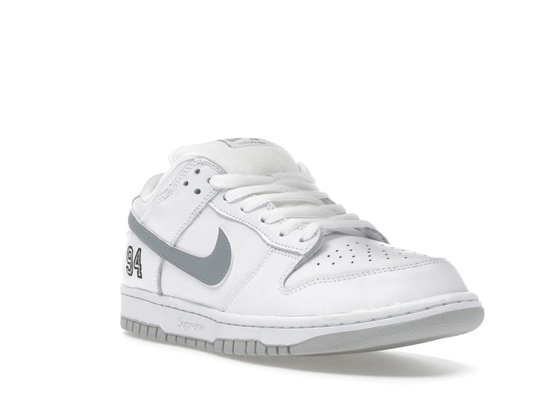 Nike SB Dunk Low Supreme 94 White Metallic Silver - White/Metallic Silver/White - HQ8487-100 - 05