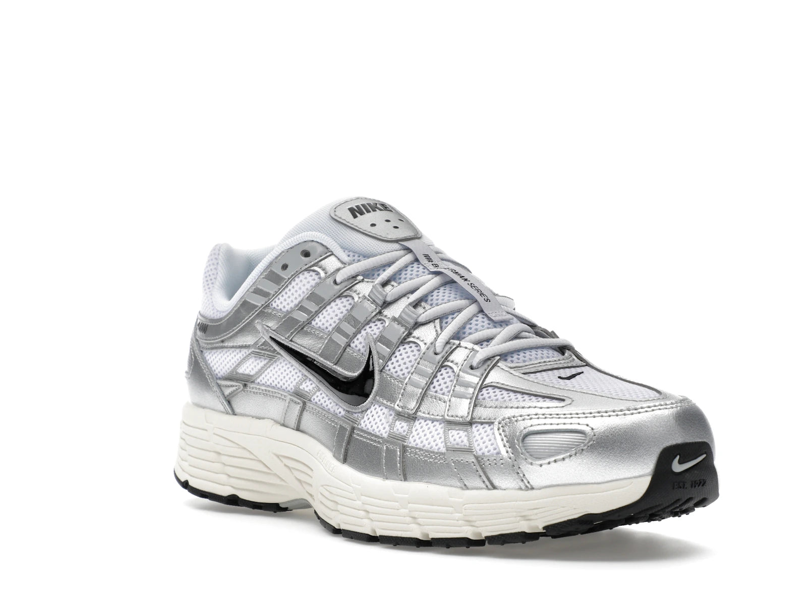 Nike P 6000 White Metallic Silver Flat Silver Black - White/Metallic Silver/Flat Silver/Black - CD6404-105 - 05