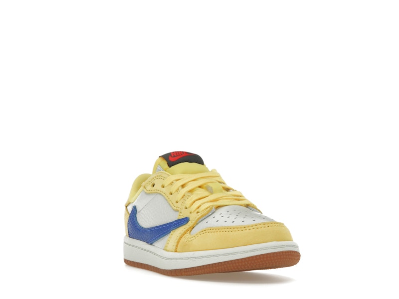 Air Jordan 1 Retro Low OG SP Travis Scott Canary (Enfant) - Canary/Racer Blue/Light Silver/Gum Medium Brown - DZ5909-700 - 06