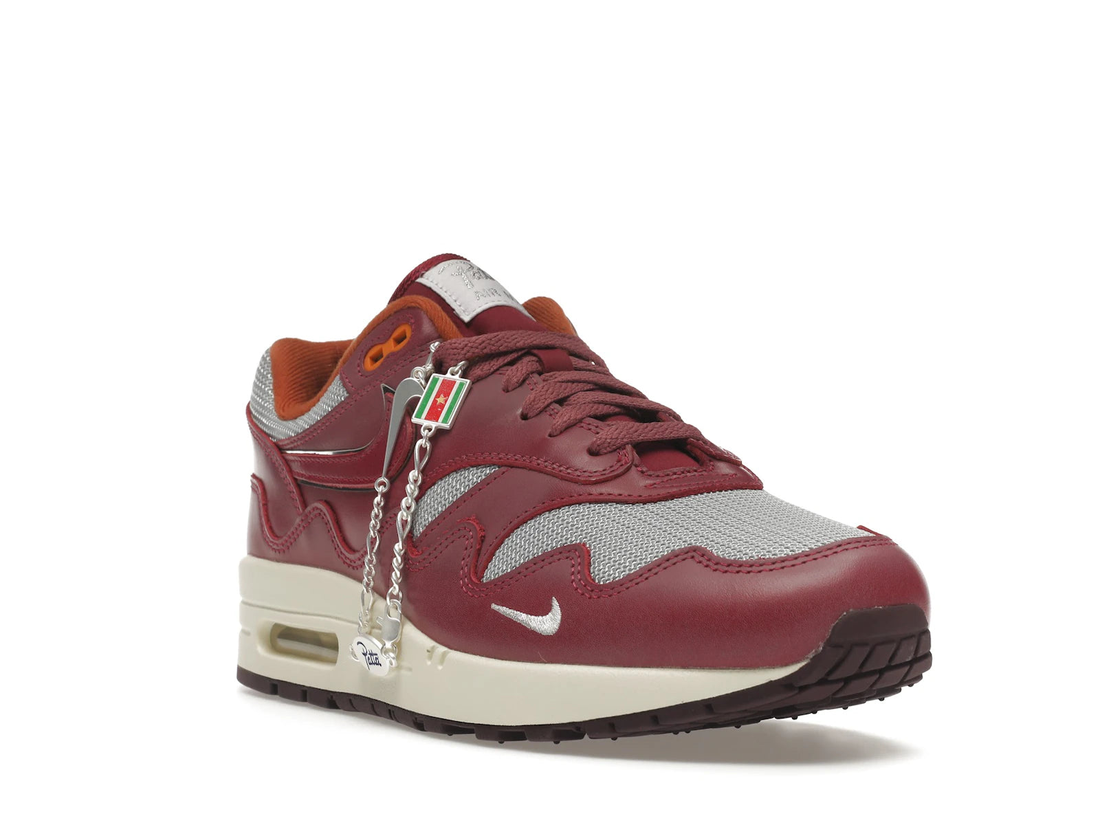 Nike Air Max 1 Patta Waves Rush Maroon With Bracelet - Metallic Silver/Rush Maroon - DO9549-001 - 06