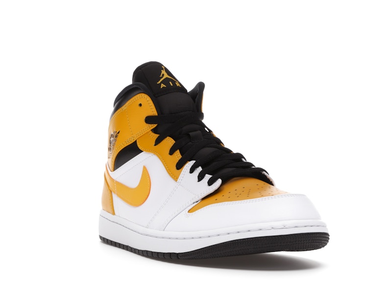 Air Jordan 1 Mid University Gold - White/University Gold-Black - 554724-170 - 06