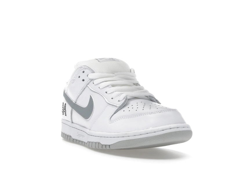 Nike SB Dunk Low Supreme 94 White Metallic Silver - White/Metallic Silver/White - HQ8487-100 - 06