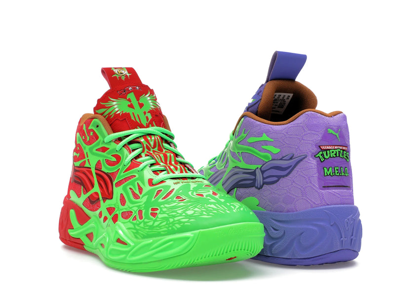 Puma Lamelo Ball Mb04 Teenage Mutant Ninja Turtles Raphael And Donatello - Fluro Green Pes/PUMA Red/Dark Amethyst - 312055-01 - 06
