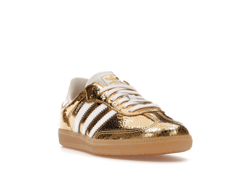 Adidas Samba OG Gold Metallic Cracked Leather - Gold Metallic/White/Core White - KI5719 - 06
