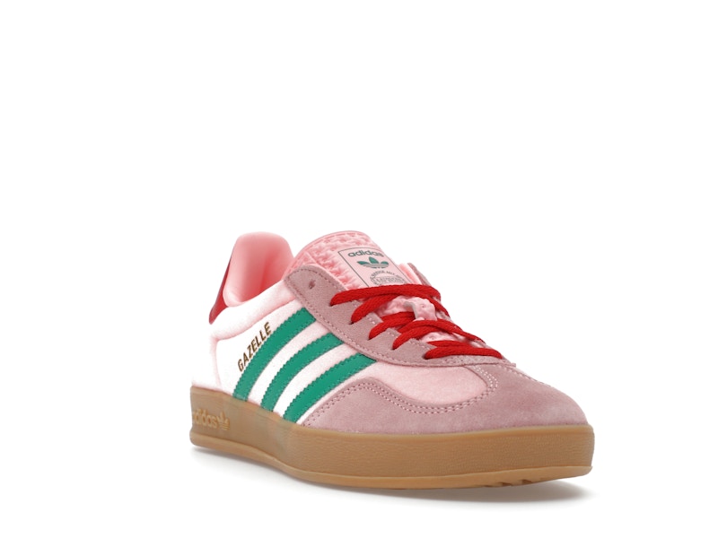 adidas Gazelle Indoor Pink Velvet (Women's) - Pink/Green/Scarlet - JI2713 - 06