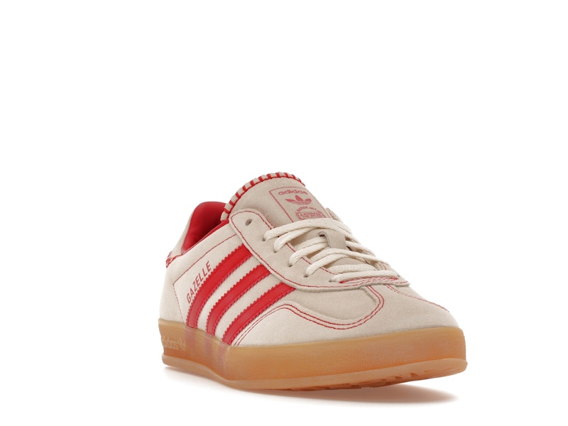adidas Gazelle Indoor Beige Better Scarlet (Women's) - Beige/Better Scarlet/Cream White - JS1402 - 06