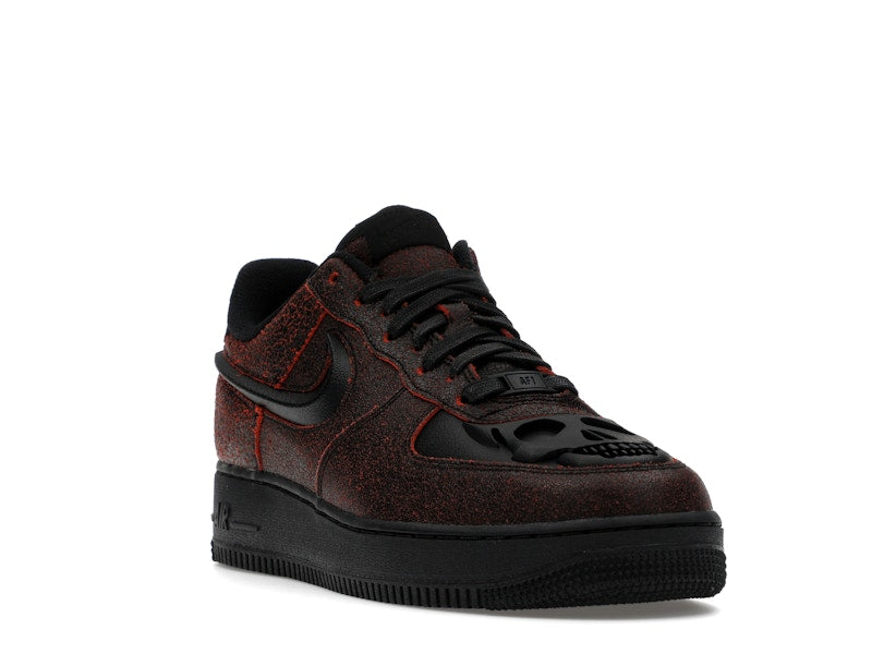 Nike Air Force 1 Low Retro QS Halloween Skull - Black/Black/Crimson - HV2016-001 - 06