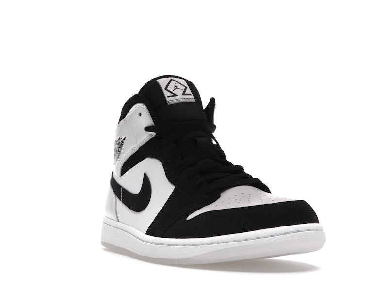 Air Jordan 1 Mid Diamond Shorts - White/Black - DH6933-100 - 06