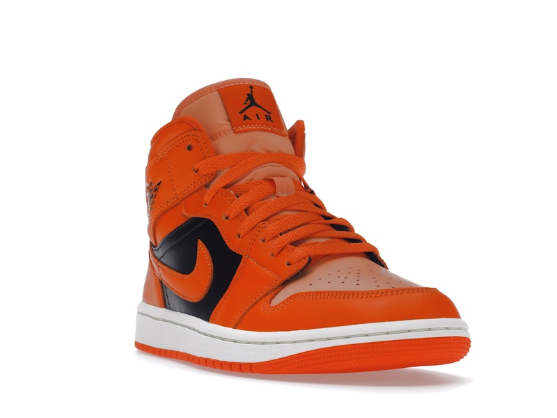 Air Jordan 1 Mid Orange Black (W) - Crimson Bliss/Rush Orange/Black/Sail - DM3381-600 - 06