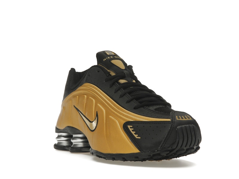Nike Shox R4 Black Metallic Gold (Women's) - Black/Metallic Gold/Metallic Silver - AR3565-005 - 06