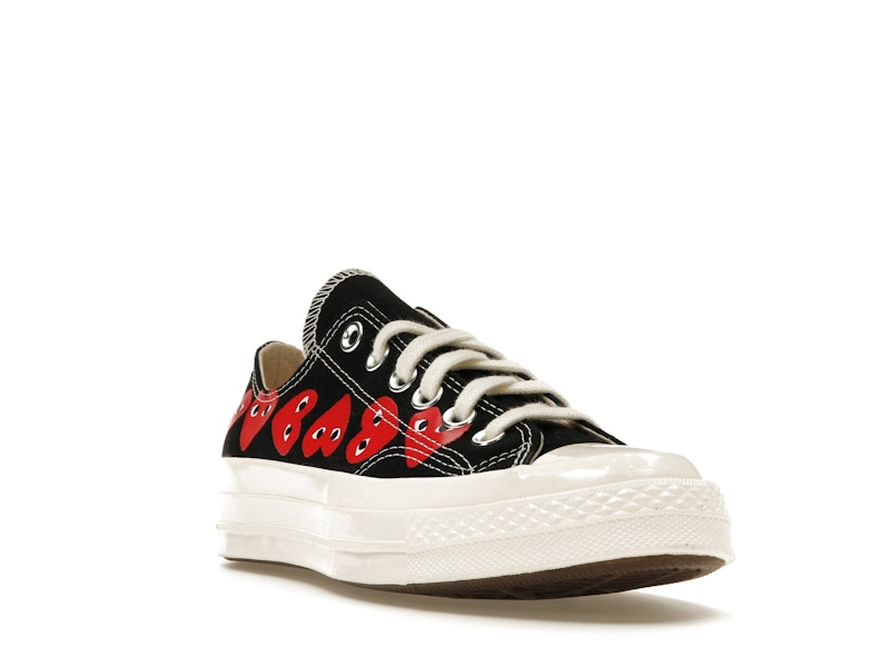 Converse Chuck Taylor All Star 70 Ox Comme des Garcons PLAY Multi-Heart Black - Black/Red/Egret - A08149C/AZ-K126-001-1 - 06