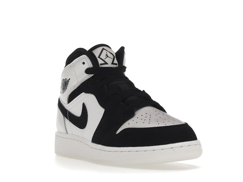 Air Jordan 1 Mid Diamond Shorts (GS) - White/Multi-Color/Black - DN4321-100 - 06
