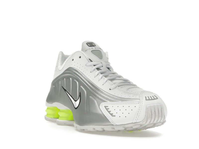 Nike Shox R4 White Metallic Silver Volt - White/Metallic Silver/Volt - AR3565-102 - 06