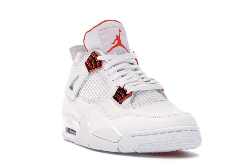 Air Jordan 4 Retro Metallic Orange - White/Metallic Silver-Team Orange - CT8527-118 - 06