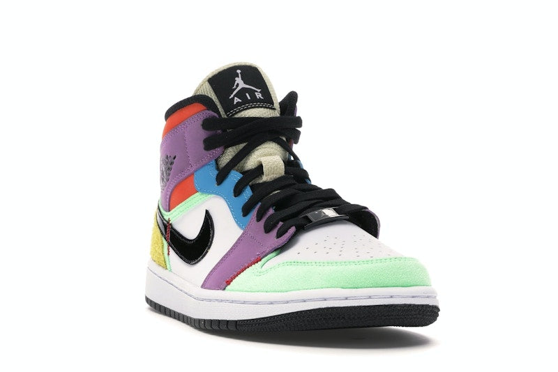 Air Jordan 1 Mid SE Multi Color (W) - White/Black-Lightbulb-Team Orange - CW1140-100 - 06