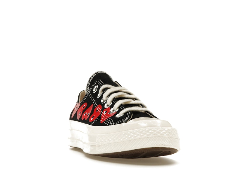 Converse Chuck Taylor All Star 70 Ox Comme des Garcons PLAY Multi-Heart Black - Black/Red/Egret - A08149C/AZ-K126-001-1 - 07
