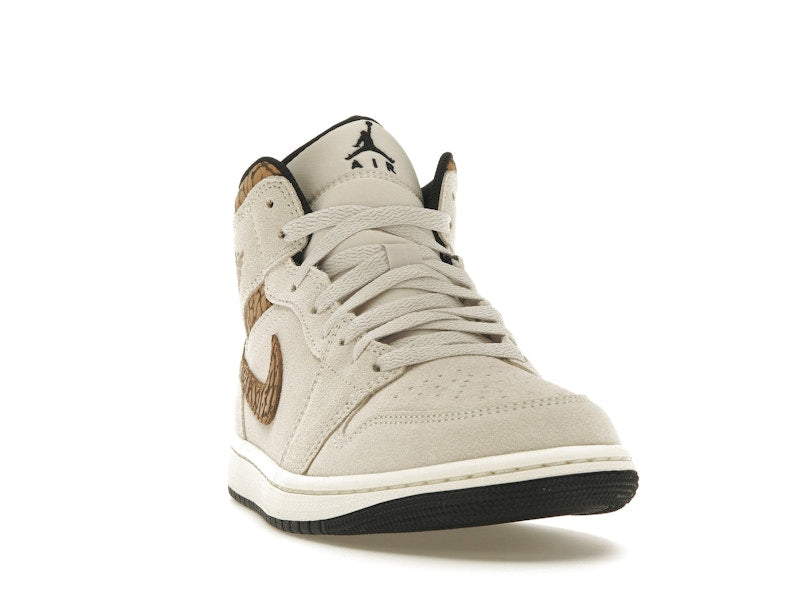 Air Jordan 1 Mid SE Brown Elephant - Light Orewood Brown/White/Light British Tan/Metallic Gold - DZ4129-102 - 07