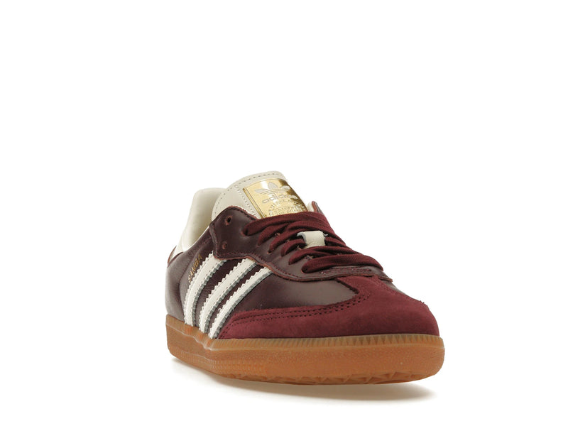 Adidas Samba OG Maroon Gold Metallic - Maroon/Cream White/Gold Metallic - ID0477 - 07