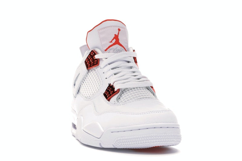 Air Jordan 4 Retro Metallic Orange - White/Metallic Silver-Team Orange - CT8527-118 - 07