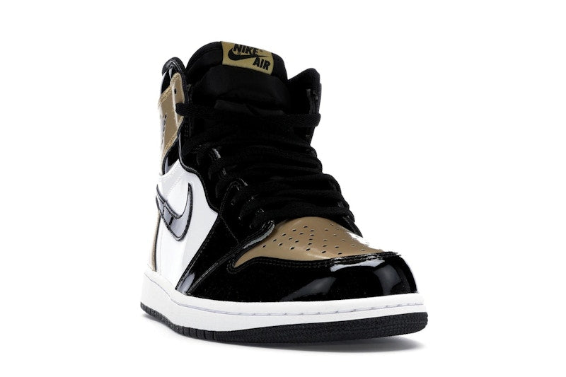 Air Jordan 1 Retro High Patent Gold Toe - Black/Metallic Gold-Summit White - 861428-007 - 07