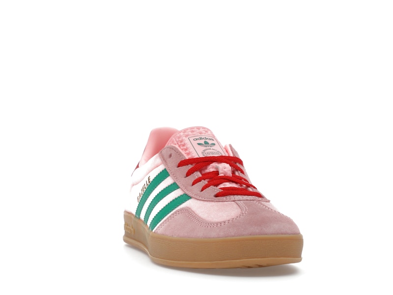 adidas Gazelle Indoor Pink Velvet (Women's) - Pink/Green/Scarlet - JI2713 - 07