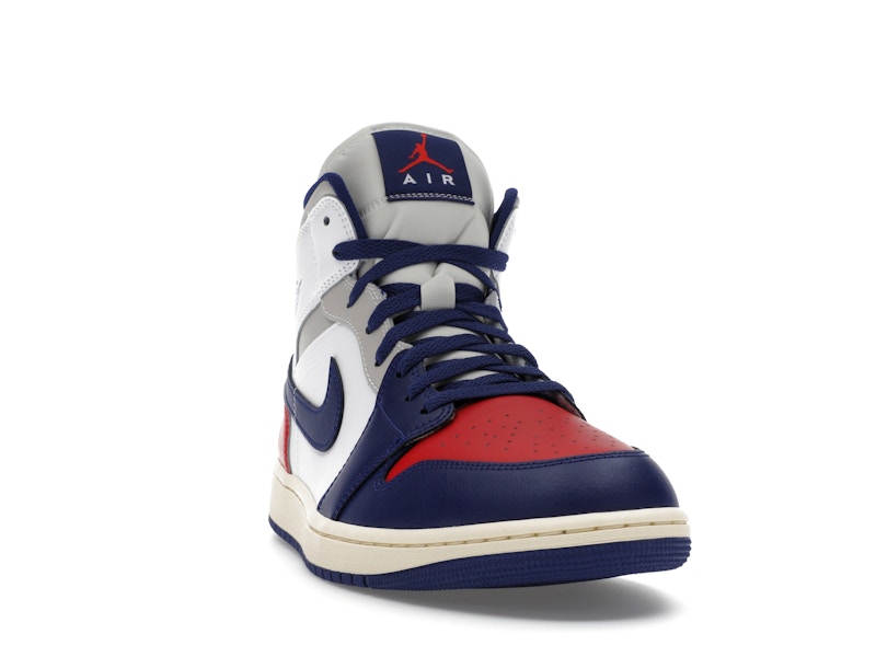 Air Jordan 1 Mid Rare Air - White/University Red/Neutral Grey/Deep Royal Blue - DQ8426-102 - 07