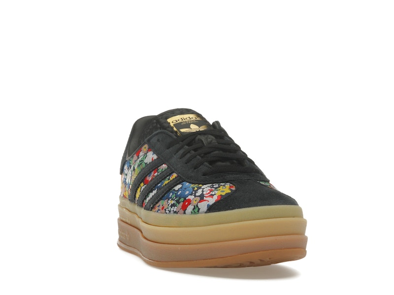 adidas Gazelle Bold Liberty London Floral Embroidery (Women's) - Core Black/Supplier Colour/Gold Metallic - JI2572 - 07