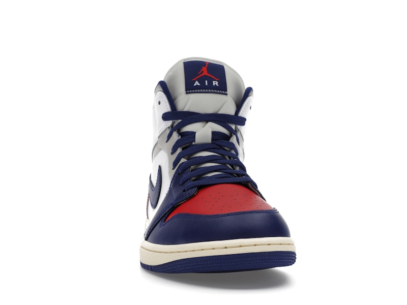 Air Jordan 1 Mid Rare Air - White/University Red/Neutral Grey/Deep Royal Blue - DQ8426-102 - 08