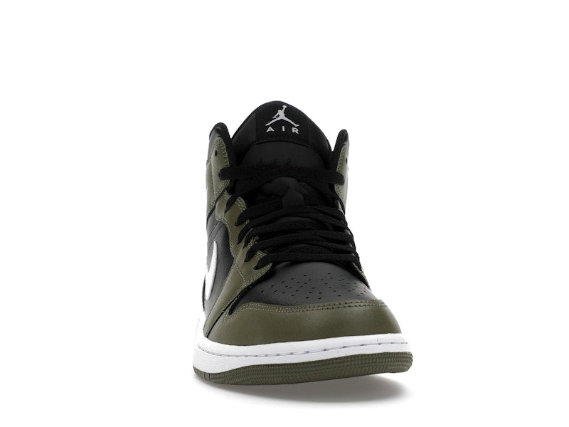 Air Jordan 1 Mid Black White Olive - Black/Medium Olive/Sail/White - DQ8426-092 - 08