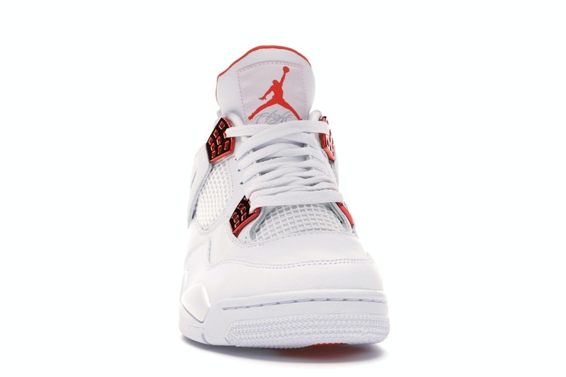 Air Jordan 4 Retro Metallic Orange - White/Metallic Silver-Team Orange - CT8527-118 - 08