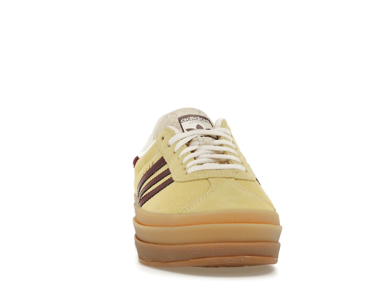 adidas Gazelle Bold Almost Yellow Maroon (Women's) - Almost Yellow/Maroon/Wonder White - IF5937 - 08