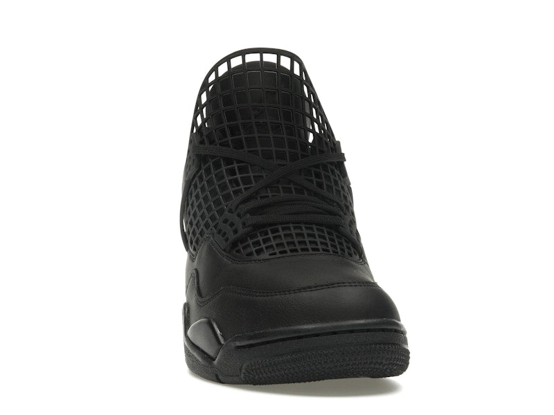 Air Jordan 4 Retro Net Black - Black/Black-Metallic Silver - FN7251-001 - 08