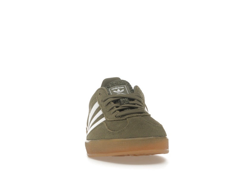 adidas Gazelle Indoor Olive Strata Cloud White Gum - Olive Strata/Cloud White/Gold Metallic - JQ0174 - 08