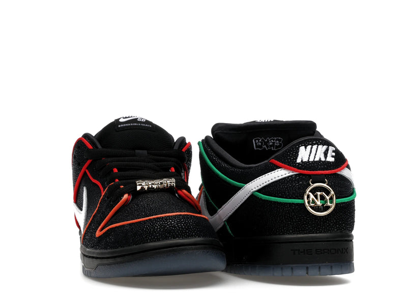 Nike SB Dunk Low Bronx Girls Skate - Black/White/Challenge Red/Total Orange/Lucky Green/Smoke Grey - HV1664-001 - 08