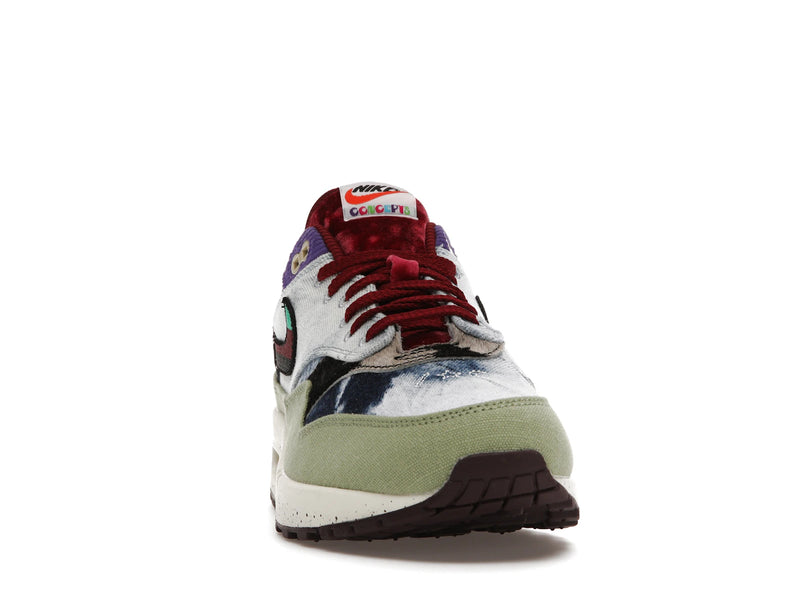 Nike Air Max 1 SP Concepts Denim Olive Canvas - Oil Green/Black/Team Red/Sail - DN1803-300 - 08