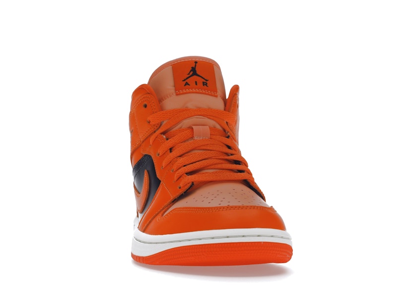 Air Jordan 1 Mid Orange Black (W) - Crimson Bliss/Rush Orange/Black/Sail - DM3381-600 - 08
