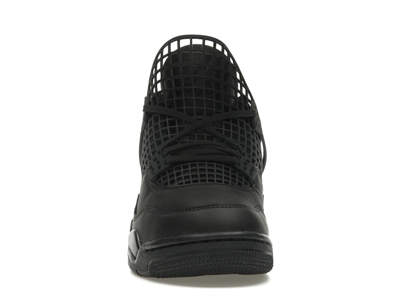 Air Jordan 4 Retro Net Black - Black/Black-Metallic Silver - FN7251-001 - 09