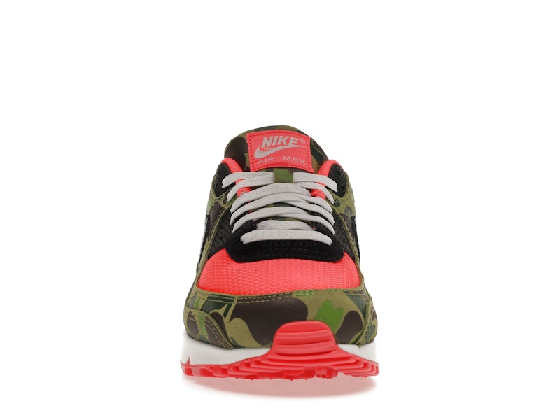 Nike Air Max 90 Reverse Duck Camo (2020) - Infrared/Black-Dark Sage-Baroque Brown - CW6024-600 - 09