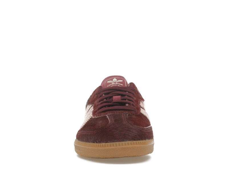 adidas Samba OG Maroon Sand Strata Pony (Women's) - Sand Strata/Maroon/Warm Clay - JP5330 - 09