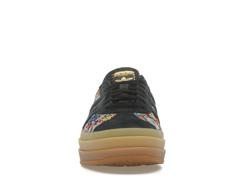 adidas Gazelle Bold Liberty London Floral Embroidery (Women's) - Core Black/Supplier Colour/Gold Metallic - JI2572 - 09