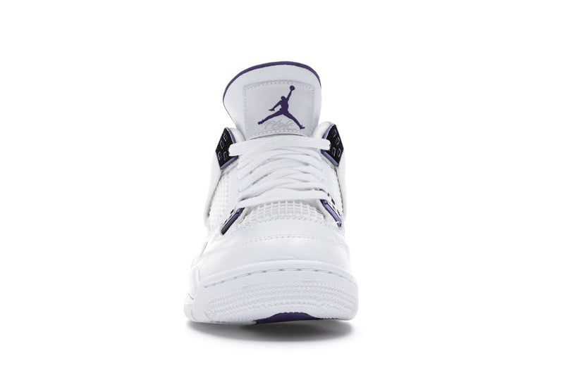 Air Jordan 4 Retro Metallic Purple (GS) - White/Court Purple-Metallic Silver - 408452-115 - 09