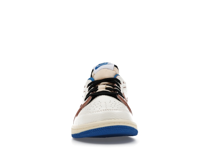 Air Jordan 1 Retro Low OG SP Fragment X Travis Scott Sail Military Blue (Enfant) - Sail/Black/Muslin/Military Blue - DO5442-104 - 09