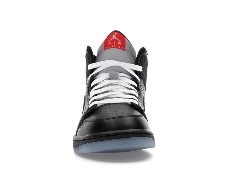 Air Jordan 1 Mid SE Black Metallic Reimagined - Black/Silver Metallic/University Red - HV5177-010 - 09