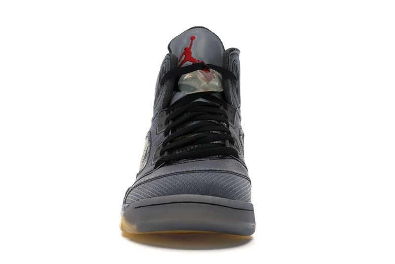 Air Jordan 5 Retro Off White Black - Black/Muslin-Fire Red - CT8480-001 - 09