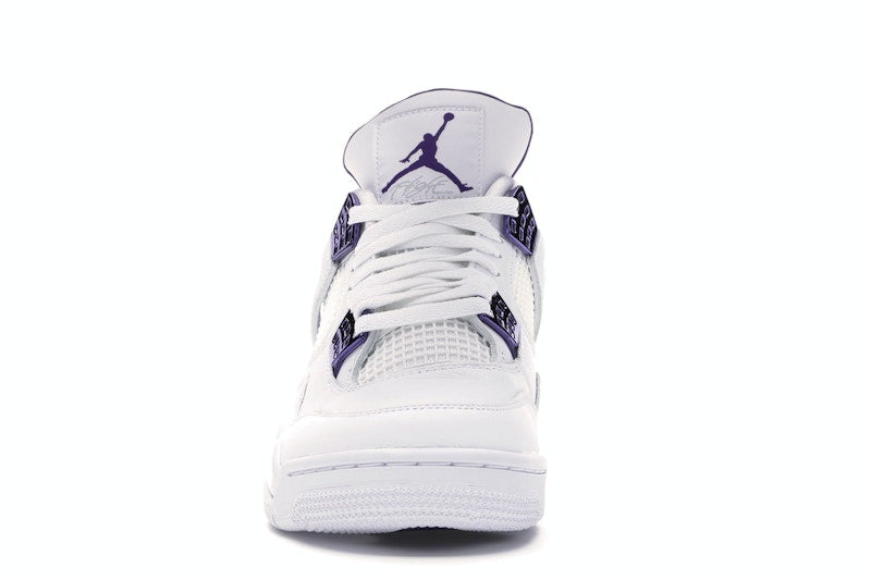 Air Jordan 4 Retro White Court Purple - White/Metallic Silver-Court Purple - CT8527-115 - 09