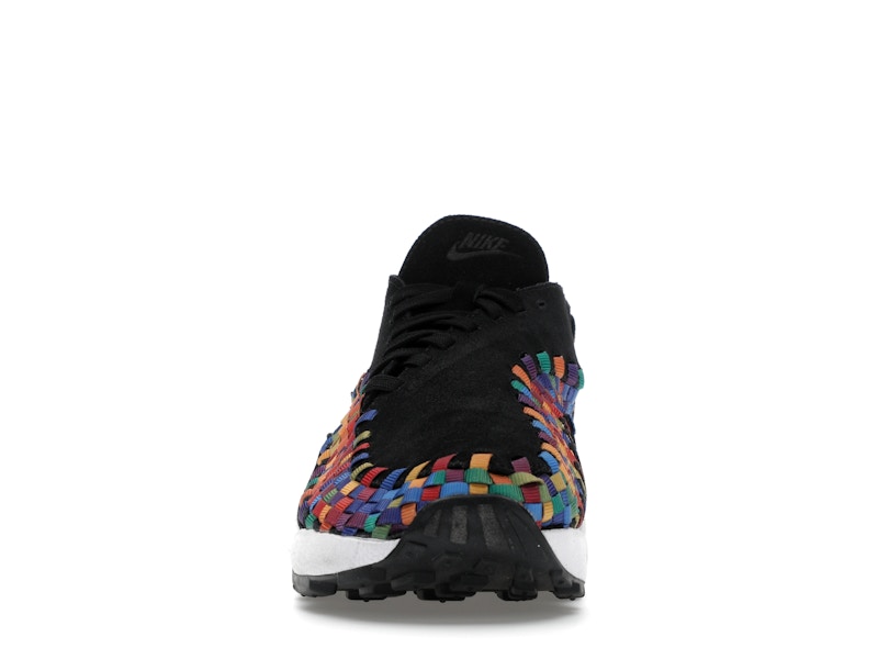 Nike Air Footscape Woven Black Rainbow (Women's) - Black/White/Black - FB1959-002 - 09