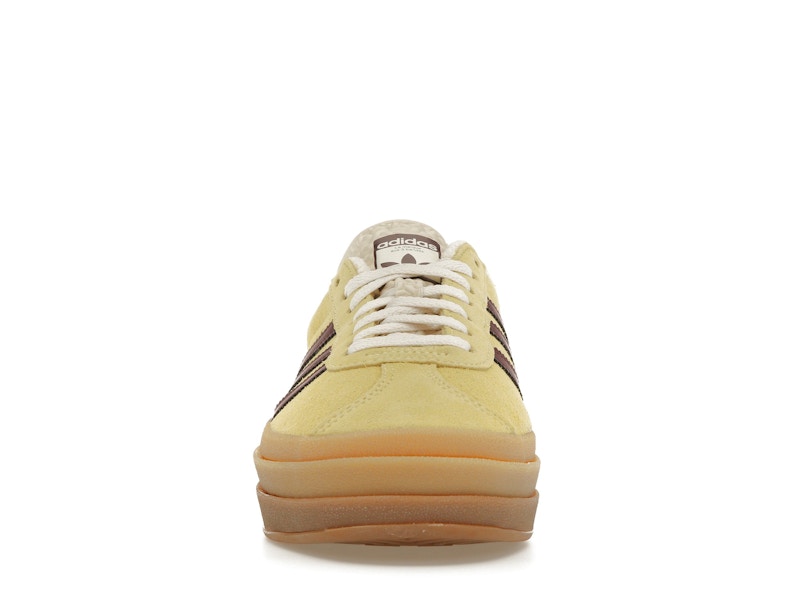 adidas Gazelle Bold Almost Yellow Maroon (Women's) - Almost Yellow/Maroon/Wonder White - IF5937 - 09