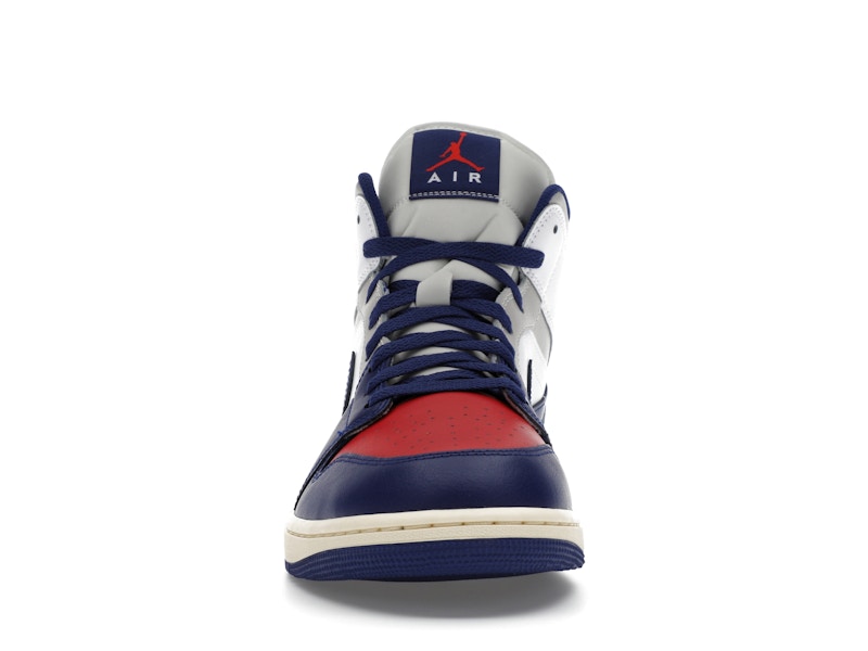 Air Jordan 1 Mid Rare Air - White/University Red/Neutral Grey/Deep Royal Blue - DQ8426-102 - 09