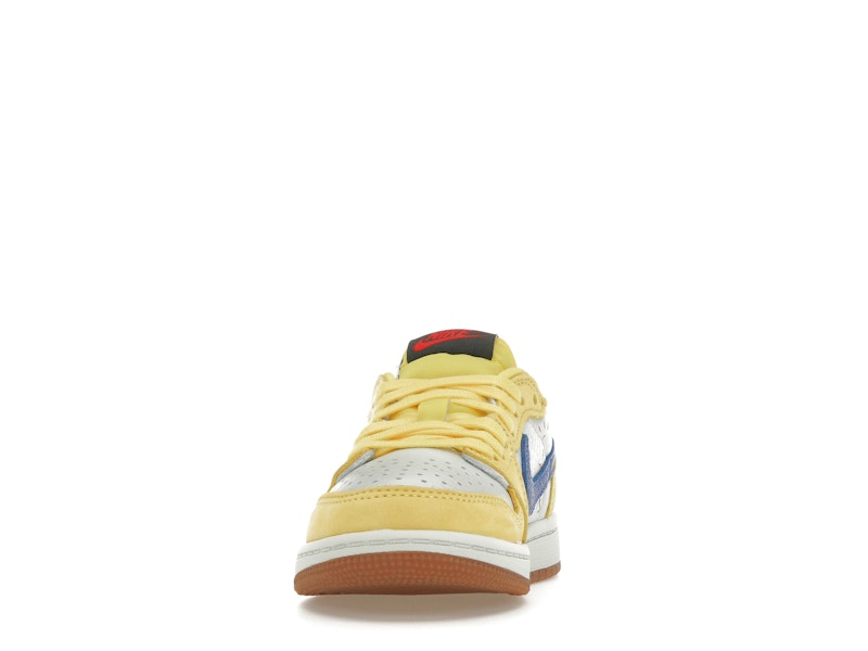 Air Jordan 1 Retro Low OG SP Travis Scott Canary (Enfant) - Canary/Racer Blue/Light Silver/Gum Medium Brown - DZ5909-700 - 10